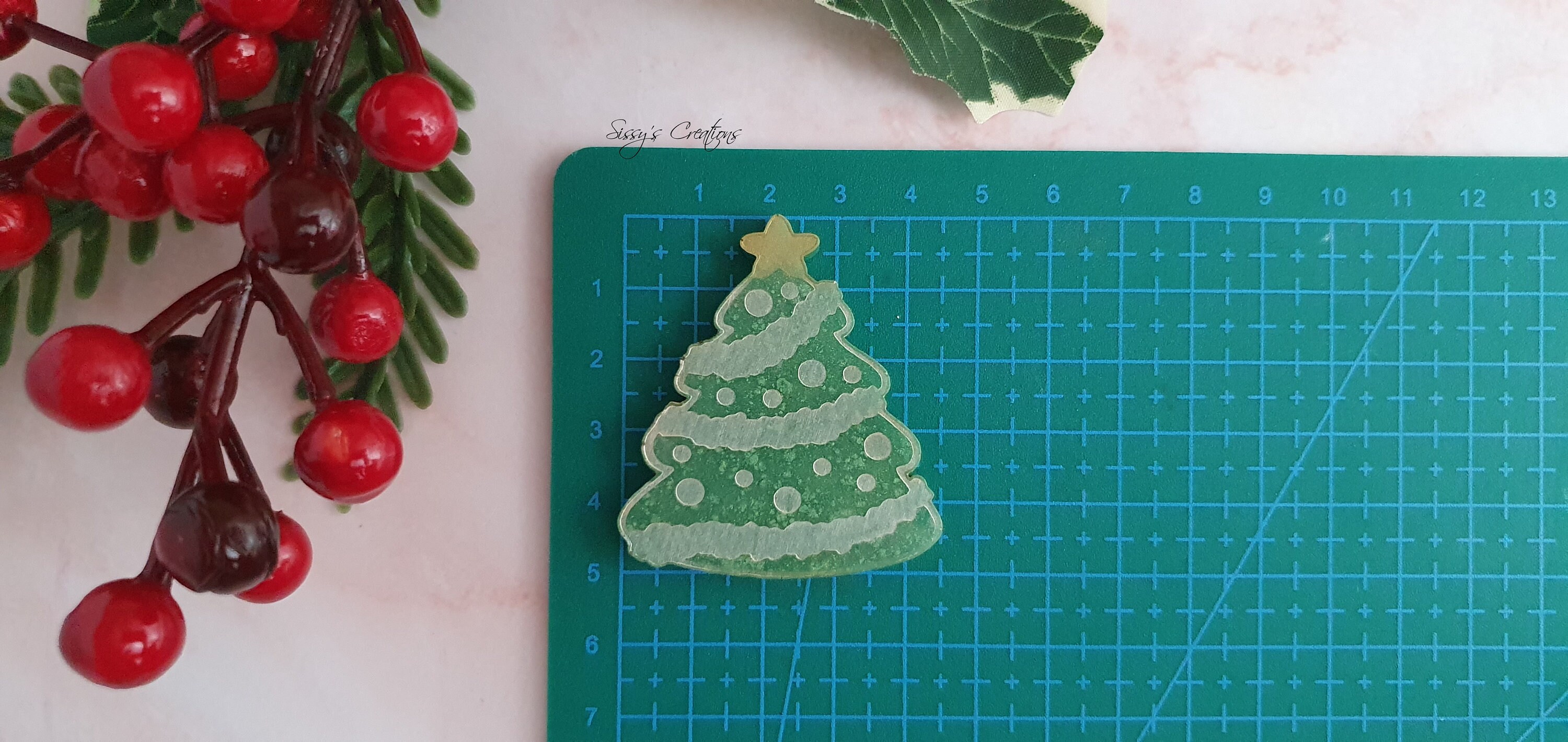 Haveratio Albero di Natale Stampo in Silicone Stampo in Resina epossidica Strumento per la creazione di Ornamenti da Tavolo per Realizzare Decorazioni Artigianali Facile da Pulire