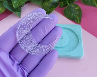 Moon Molds, 5 cm,  for Resin, Polymer Clay, Wax, Candle, Soap, Plaster