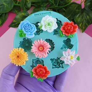 Blumen Gießform, 3 cm, für Epoxidharz, Polymer Clay, Wachs, Seife, Gips...