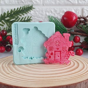 Stampo Casa Pan di Zenzero di Natale, 4 cm, per Resina Epossidica, Argilla, Cera, Gesso, Sapone...