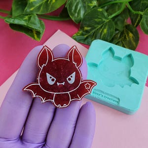 Bat Mold, Halloween, 5 cm, for Epoxy Resin, Polymer Clay. Wax, Soap, Plaster...