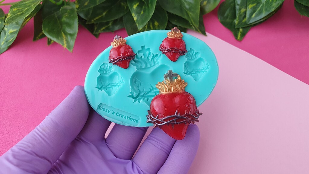 Stampo In Silicone A Forma Di Cuore Per Creare Saponette, Candele, Ciondoli E Resina - Stampo Fai Da Te Per Decorazioni E Accessori