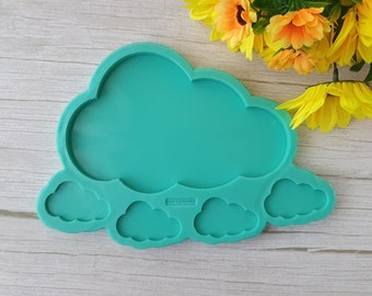 Baby Shower Cloud Silicone Mold, 5 pcs Cloud Mold, for Resin, Polymer Clay, Wax, Soap, Plaster...