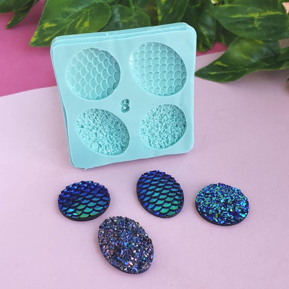 Gems Cabochon Mold, 2 cm, for Epoxy Resin, Polymer Clay. Wax, Soap, Plaster...