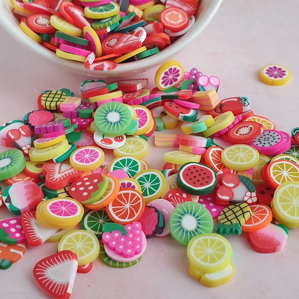 Obst Mix Polymer Clay Sprinkle Mix (NICHT ESSBAR), Resin und Nail Art Dekoration