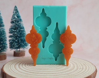 2 pcs Christmas Tree Decoration Mold, 6 cm, for Resin, Polymer Clay, Plaster, Soap, Wax...