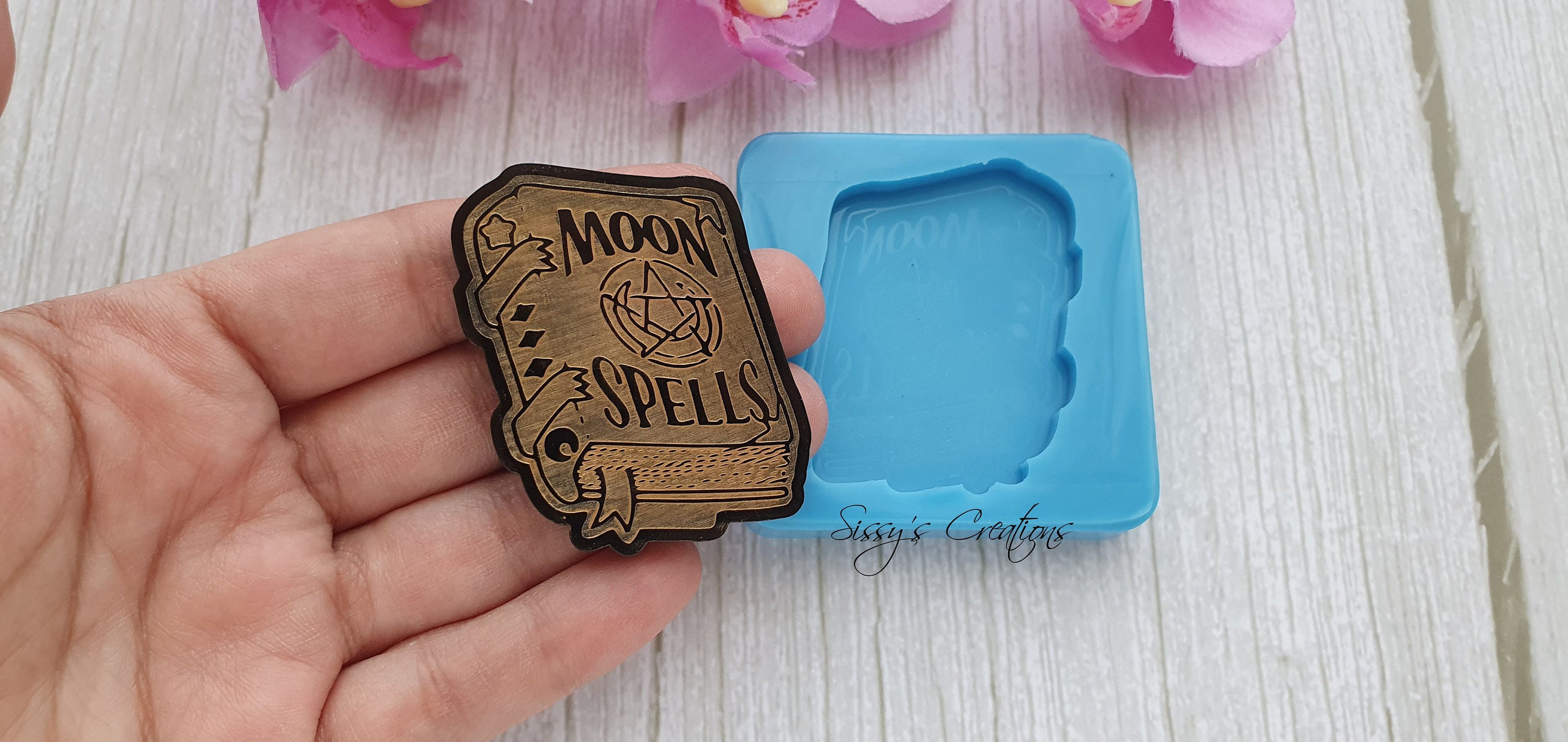 Spells Book Mold 5 cm for Resin and Polymer Clay Etsy