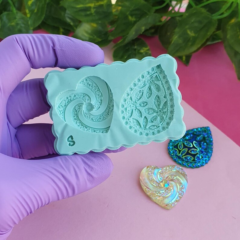 Gems Cabochon Mold, 3 cm, for Epoxy Resin, Polymer Clay. Wax, Soap, Plaster... image 4