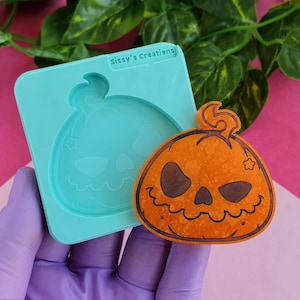 Moule citrouille, Halloween, 5 cm, pour résine époxy, pâte polymère. Cire, savon, plâtre...