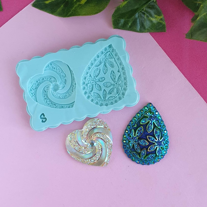 Gems Cabochon Mold, 3 cm, for Epoxy Resin, Polymer Clay. Wax, Soap, Plaster... image 3