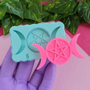 Triple Goddess Wicca Mold, 6 cm, for Resin, Polymer Clay, Wax, Soap, Plaster...