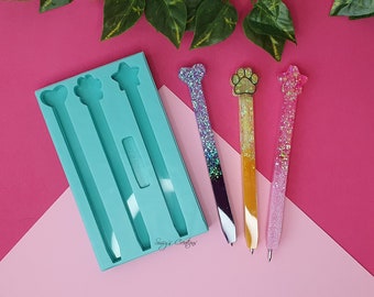 REFILLABLE Pen Silicone Mold, 15 cm, for Resin, Polymer Clay, Wax, Soap, Plaster...