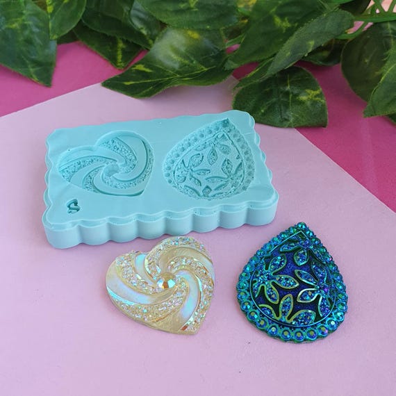 Gems Cabochon Mold, 3 cm, for Epoxy Resin, Polymer Clay. Wax, Soap, Plaster...
