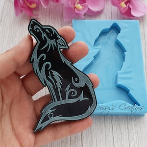 BIG Wolf Mold, 10 cm, for Resin and Polymer Clay