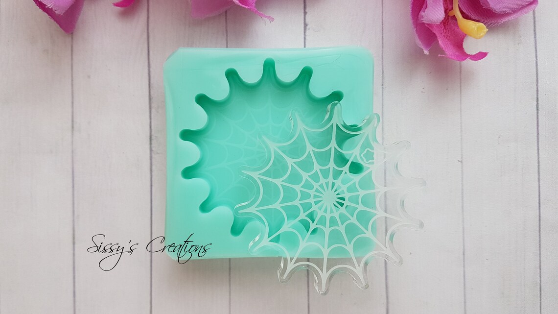 Spider Web Mold Halloween 5 cm for Resin and Polymer Clay Etsy