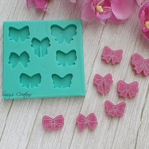 7 pcs Bow / Ribbon Mold Palette, 2 cm, for Resin and Polymer Clay