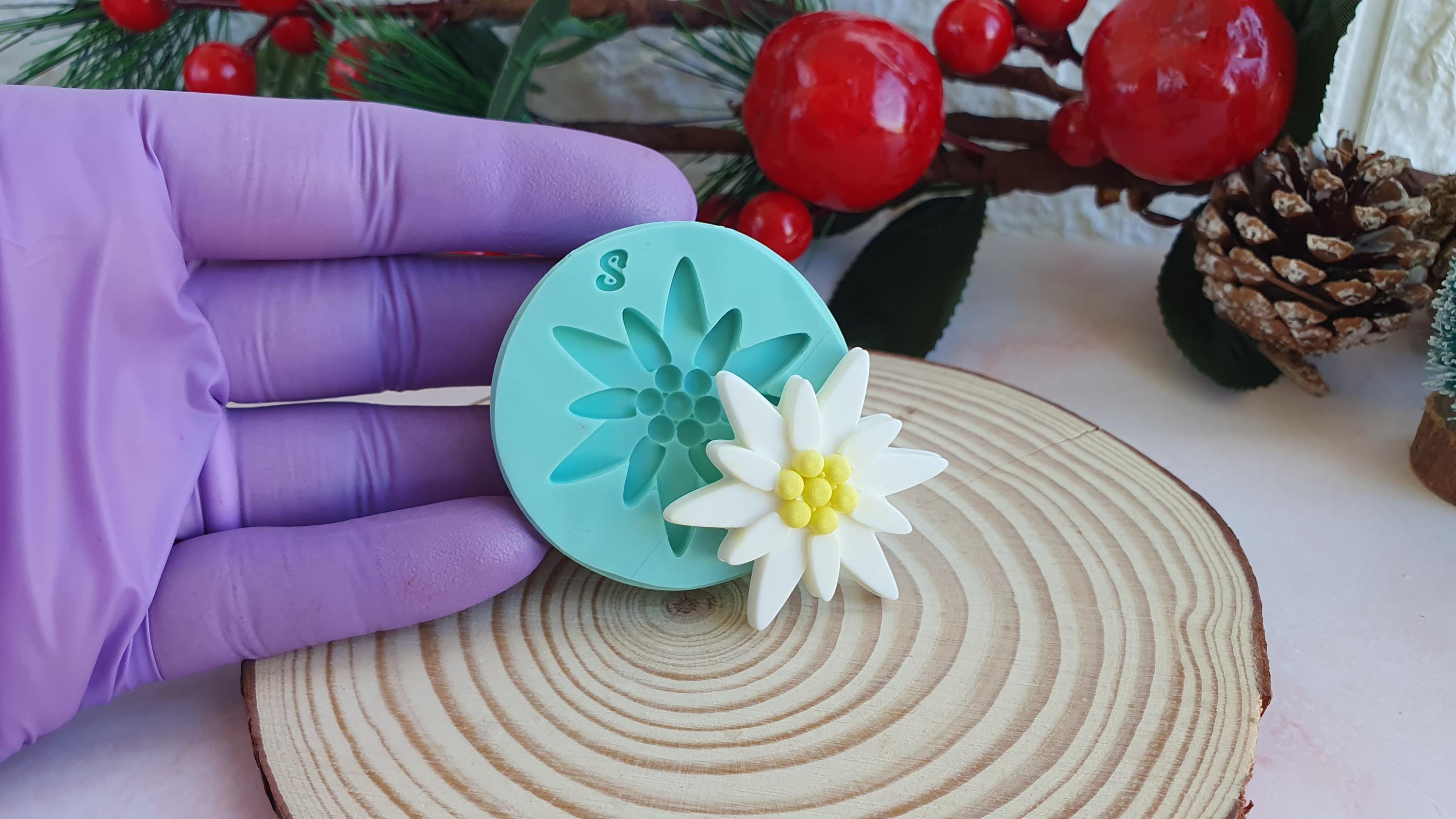 Orecchini Pendenti A Forma Di Stella Alpina In Argento 925, Con Chiusura A Leva, Confezione Regalo