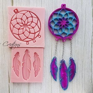 Dreamcatcher 3D Mold, 22 cm, for Resin and Polymer Clay