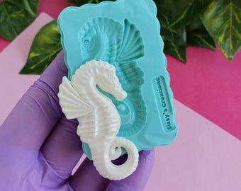 Seahorse Mold 3D, 5.5 cm, for Epoxy Resin, Polymer Clay, UV Resin, Wax, Soap,