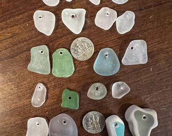 vidro marinho perfurado genuíno, vidro marinho fosco, suprimentos para joias, vidro marinho a granel, vidro de praia perfurado, vidro marinho, vidro de praia, lágrimas de sereia