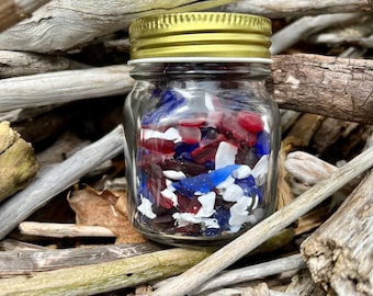 Presentes para o 4 de julho, presentes para o Dia da Memória, cores americanas, orgulho americano, vidro do Mar Vermelho, vidro do Mar Azul, vidro do Mar Branco, presente para veteranos