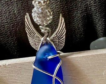 Anjos de vidro marinho, enfeites de Natal náuticos, presentes de Natal, anjos da guarda, presente de melhoras, presente espiritual, novo motorista, enfeites de anjo