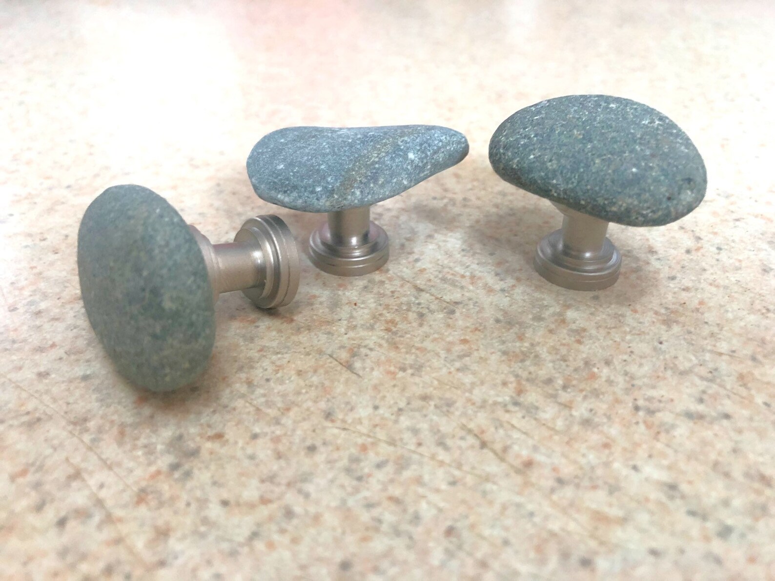 Beach Stone Nautical Knobs Beachy Knobs Nautical Etsy