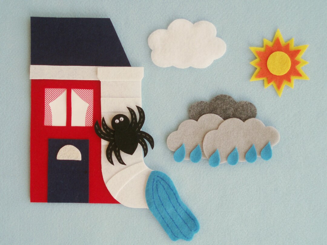 The Itsy Bitsy Spider Felt Board Set/flannel Board - Etsy