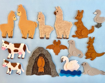 Llama Felt Board Story: Animal Matching Game, Library Story Set