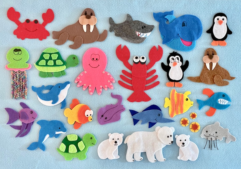 There's a Ruckus in the Ocean Felt Board Story/Felt Board Stories/Flannel board Stories/Felt Ocean Animals/Ocean Theme/Teaching Resource image 1