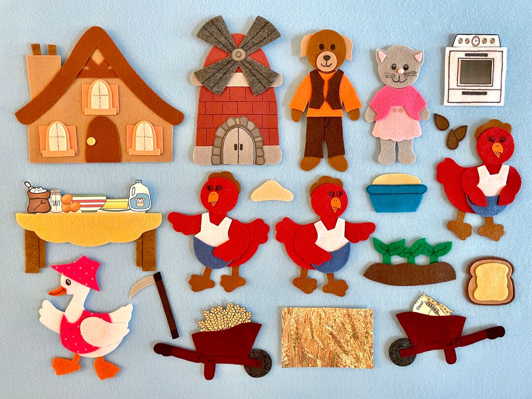The Little Red Hen Felt Board Story Set: Classic Children's Fable - Etsy