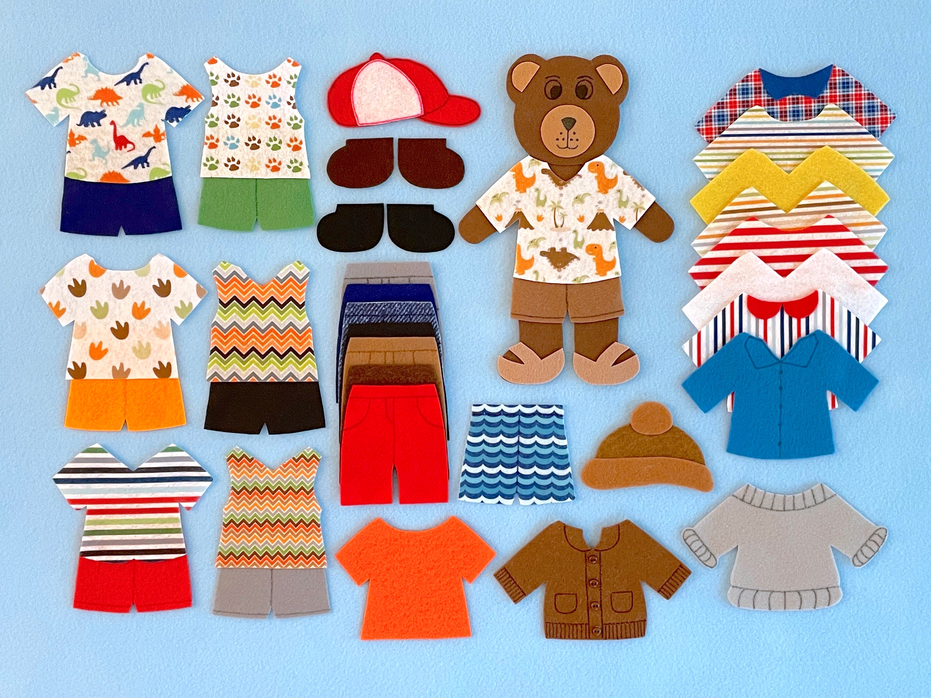 Weather Bear Boy's Clothes/42 Pieces/dress for the Weather/ Imaginative  Play/child's Gift - Etsy, image size:3000x2250