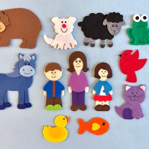 What Does Brown Bear See?/Felt Board Story/Felt Story/BearTheme/Teaching Resource/Felt Animals/Child&#39;s Gift/Library Felt Set/Story Props