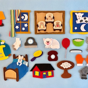 Goodnight Felt Board Story/Flannel Board Story/ Montessori Felt Story/Teaching Resource/Literature Circle/Daycare/Bedtime Story/Colors