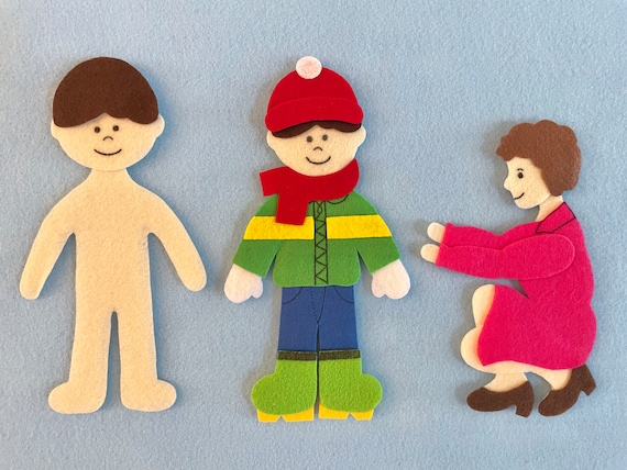 Felt Board Story: Winter Clothes Dress-up, Teacher Resource - Etsy