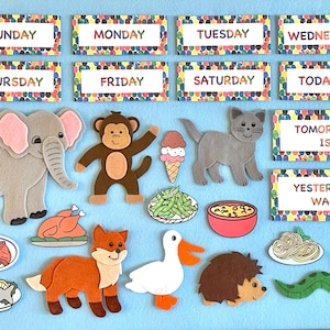 Is Today Monday? Felt Board Story/Learning Days of the Week/Story Props/Teaching Resource/Homeschool Resource/ECE/Child&#39;s Gift/