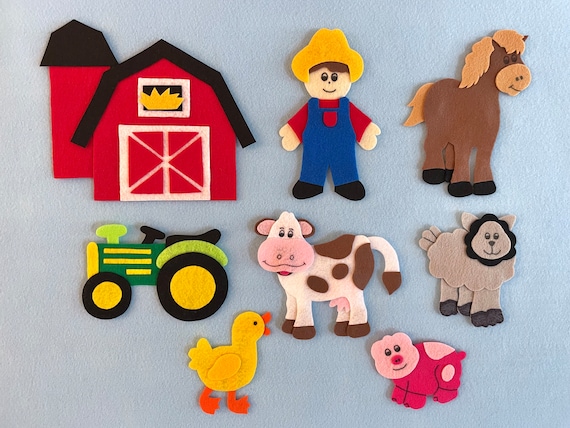 Old McDonald's Farm Felt Board Set: Handmade Story Props