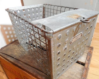 Vintage American Playground Device Co. Metal Wire Locker Basket