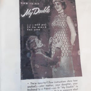 Instructions only for Wire My Double Dress Form...Mannequin, Industrial Adjustable