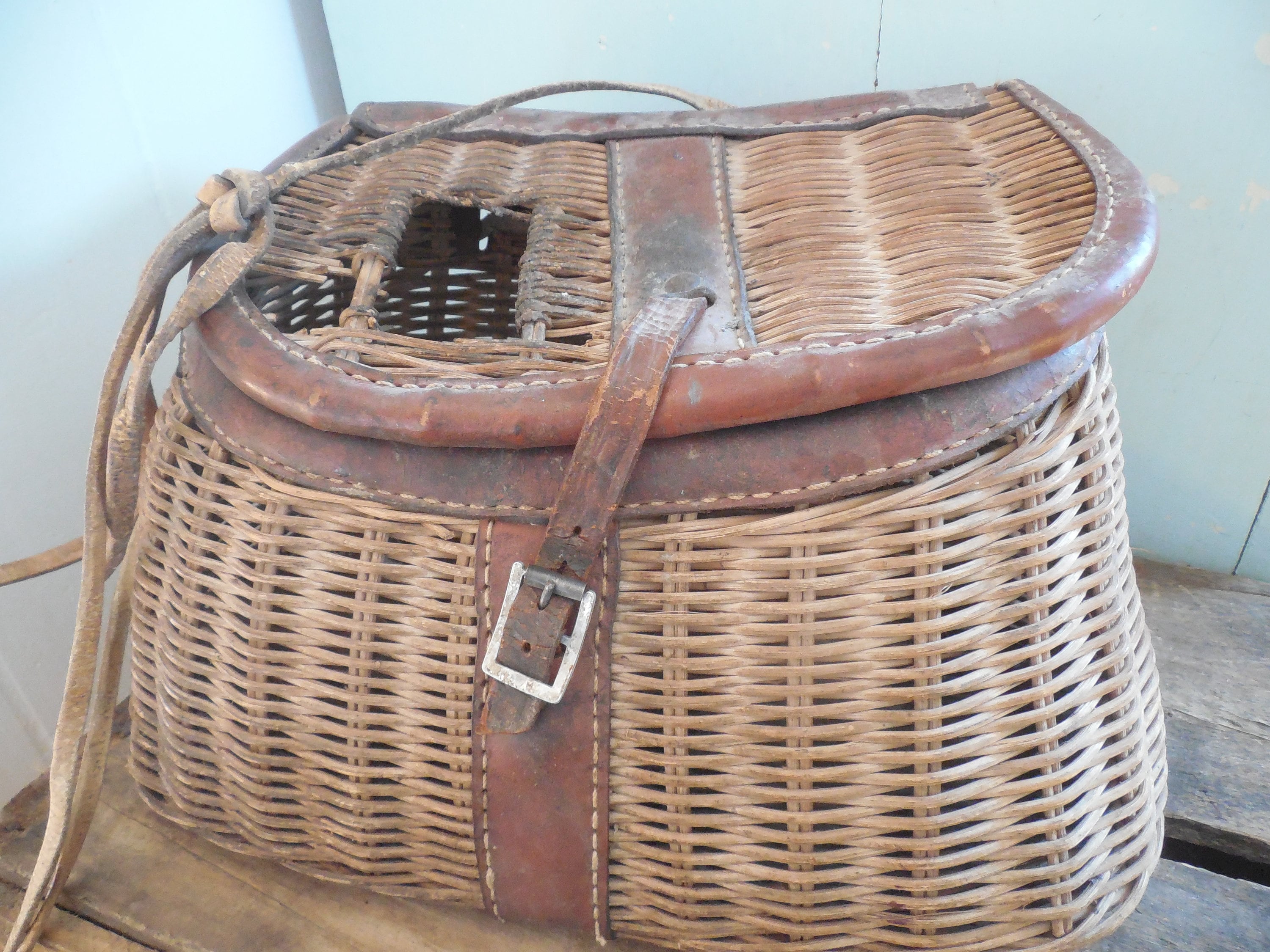 Vintage Wicker Fishing Creel -  Canada