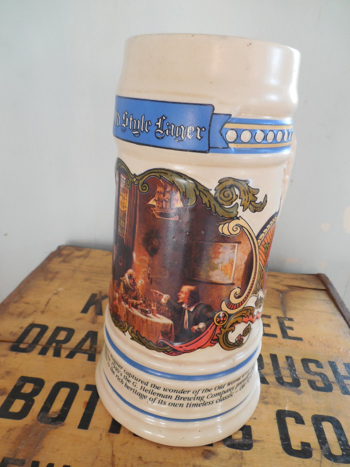 Vintage Old Style Beer Mug Stein 1991 Heileman's Brewing Etsy