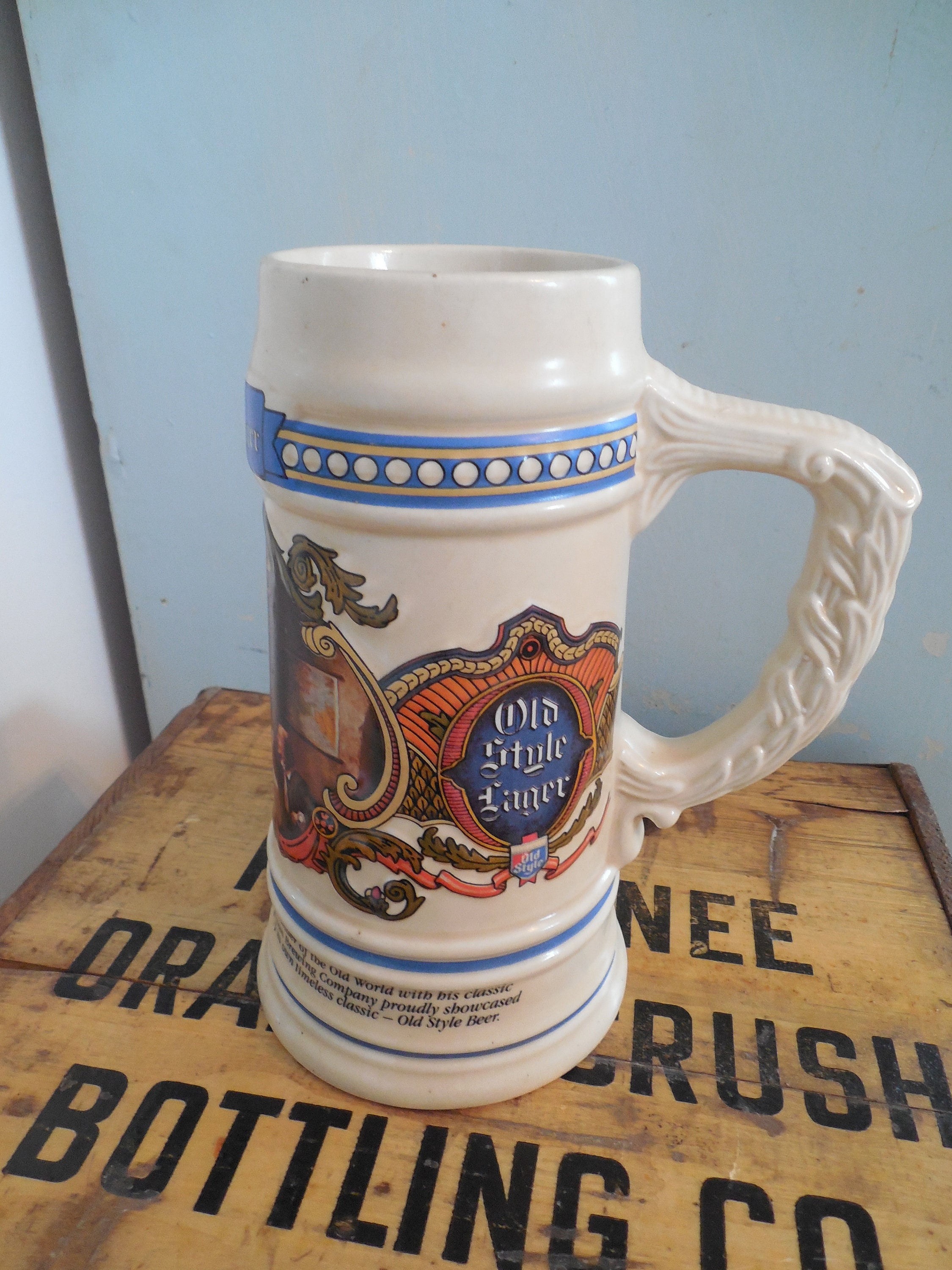 Vintage Old Style Beer Mug Stein 1991 Heileman's Brewing Etsy