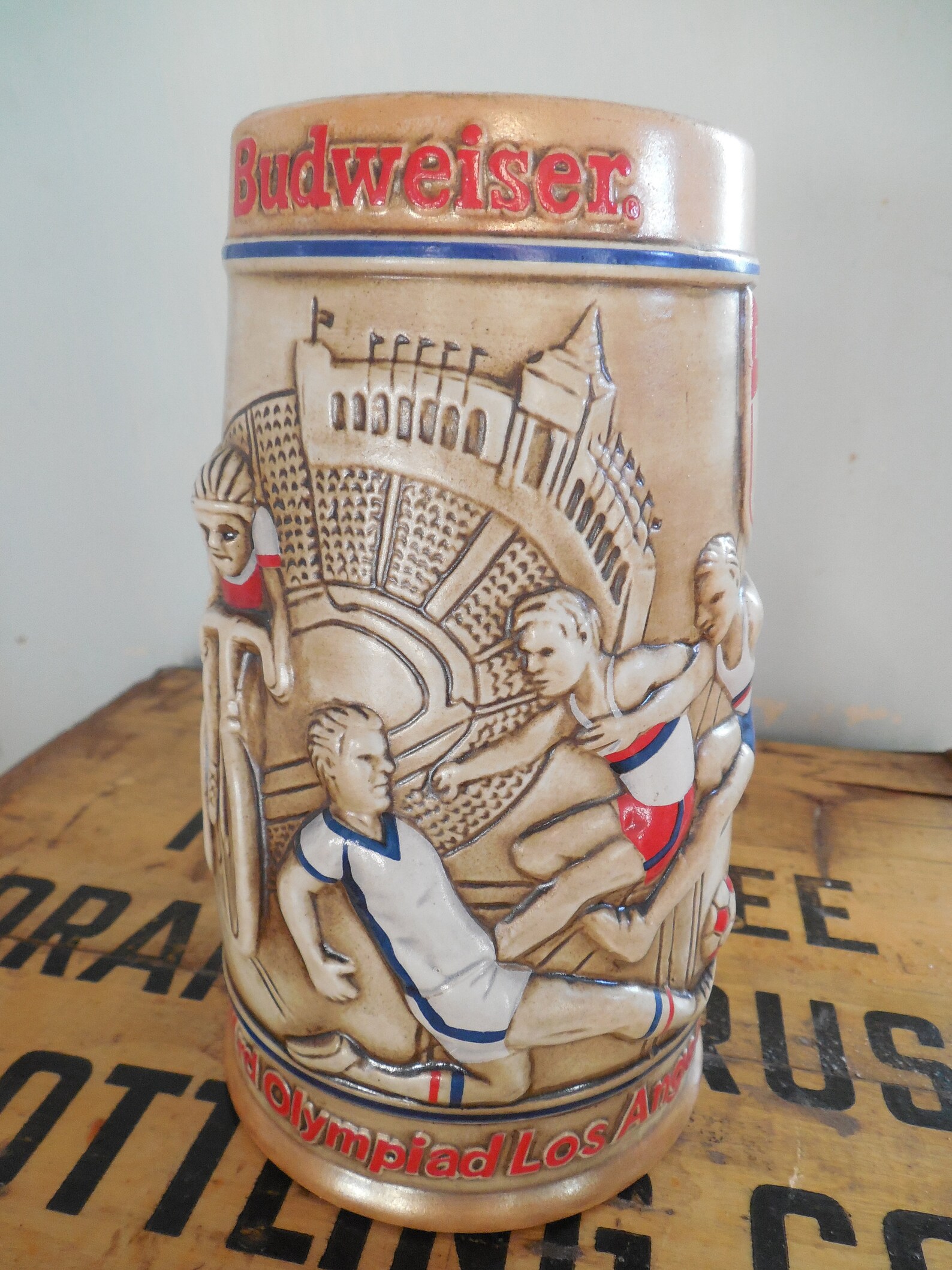 Chope / Mug Collector Budweiser - Jeux Olympiques Los Angeles 1984 - Pièce Rare Des Années 80