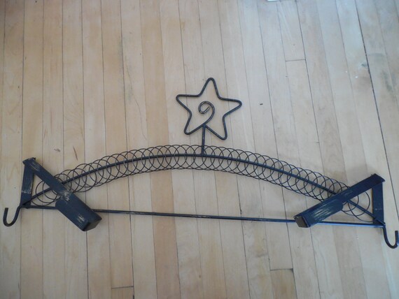 Wire Over The Door Christmas Card Holder Star Metal Photo Holder