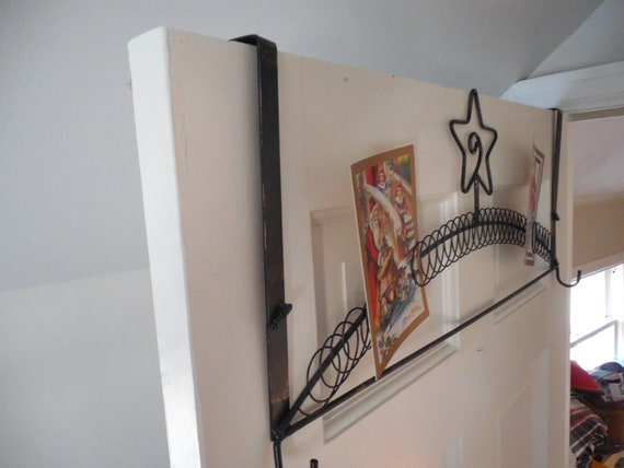 Wire Over The Door Christmas Card Holder Star Metal Photo Holder