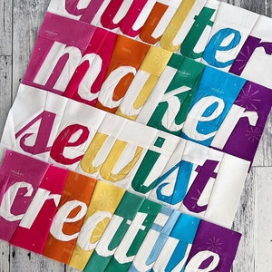 Creative Themed Text Blocks Paper Pieced Pattern Bundle