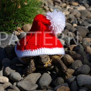 NEW crochet PATTERN instructions for Santa Hat cozy for tortoises