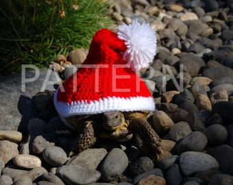 NEW crochet PATTERN instructions for Santa Hat cozy for tortoises