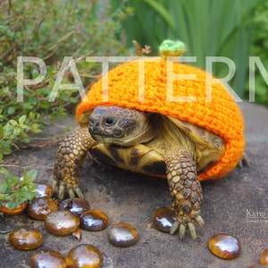 NEW crochet PATTERN instructions for a pumpkin cozy for tortoises