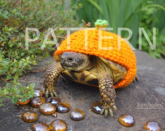 NEW crochet PATTERN instructions for a pumpkin cozy for tortoises